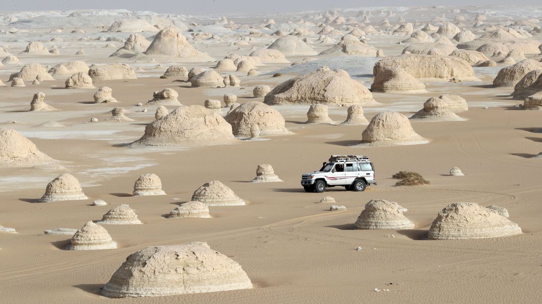The White Desert is an otherworldly landscape in Egypt.