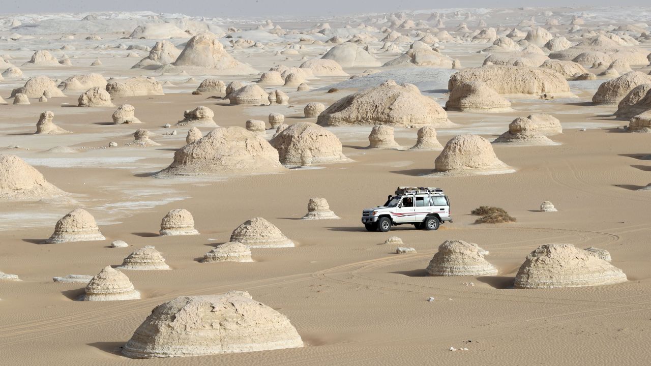 The White Desert is an otherworldly landscape in Egypt.