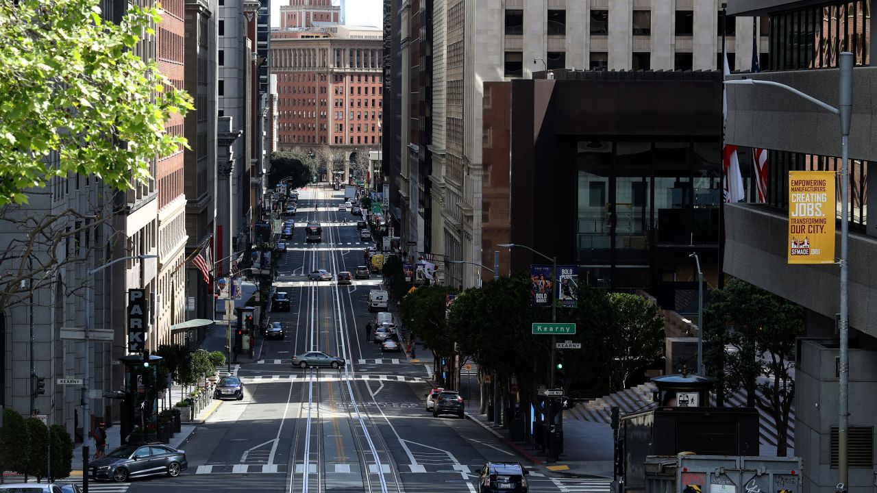 A street in the financial district on Tuesday.