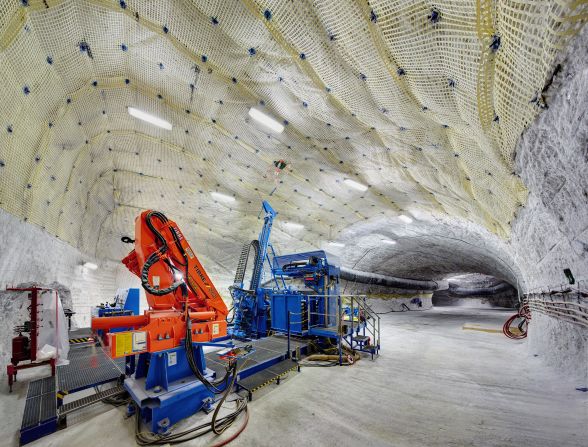 Inside an exploratory mine, drilled beneath the town of Gorleben, where radioactive waste may be permanently stored.