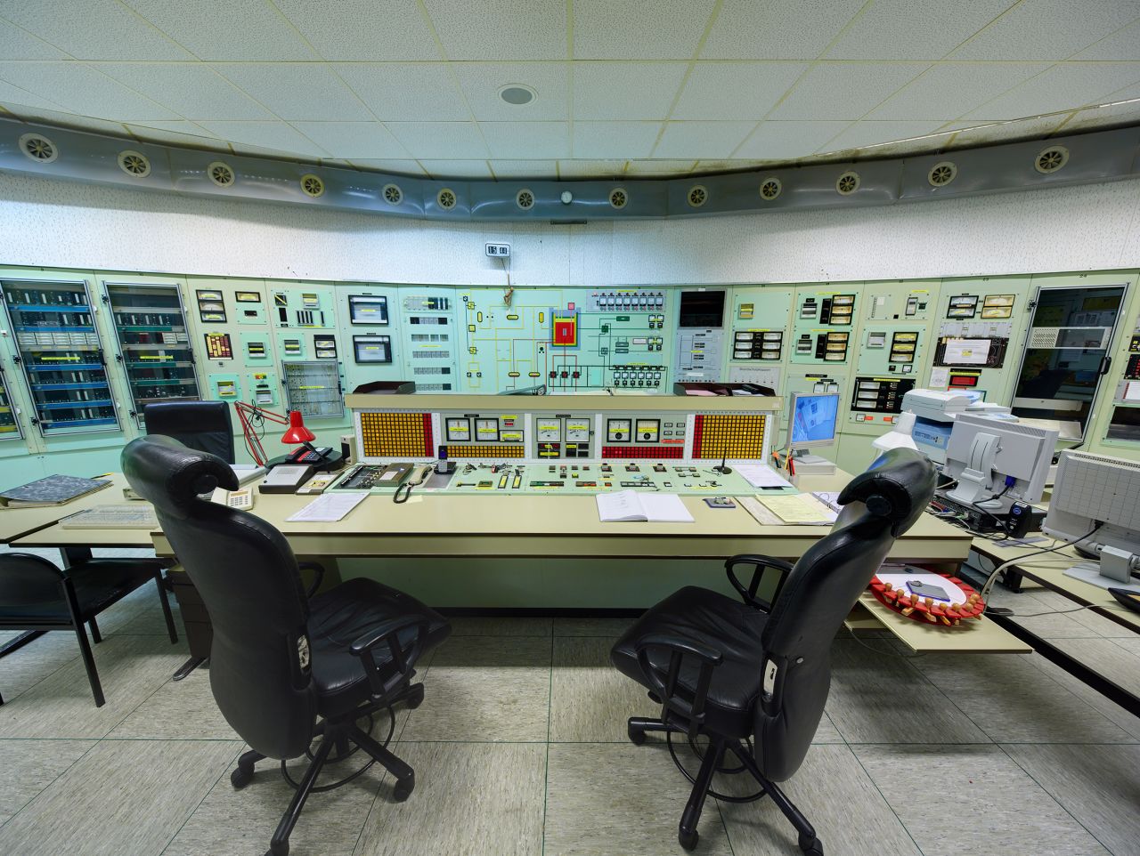 Inside the control room of the of the Jülich research reactor FRJ-2, which operated from 1962 to 2006.