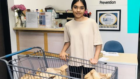 Fifteen-year-old Shaivi Shah donated more than 150 hygiene kits to the homeless.