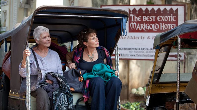 <strong>"The Best Exotic Marigold Hotel":</strong> Starring Judi Dench (left) and Celia Imrie, this movie reminds us that travel offers an opportunity to add a whole lot of color to our lives.