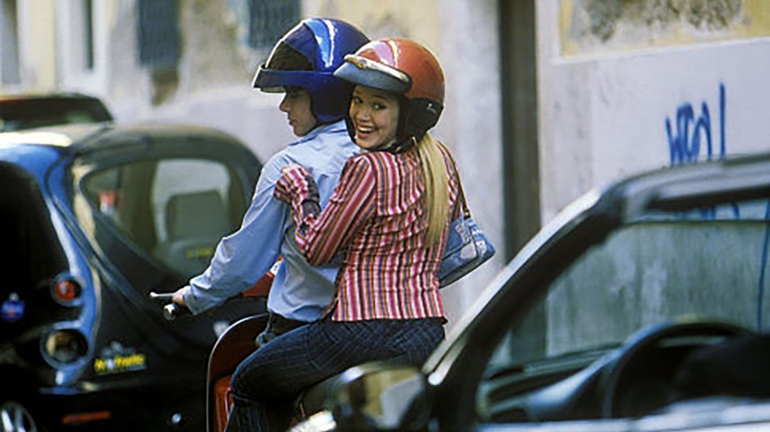 In "The Lizzie McGuire Movie," American teenager Lizzie (Hilary Duff) is mistaken for a famous Italian pop star on a school trip to Rome. 