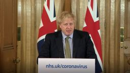 A screen-grab of Prime Minister Boris Johnson speaking at a media briefing in Downing Street, London, on coronavirus (COVID-19) as NHS England announced that the coronavirus death toll had reached 104 in the UK. (Photo by PA Video/PA Images via Getty Images)