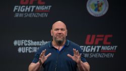 SHANGHAI, CHINA - JUNE 20: Dana White, UFC President gives a speech during 2019 UFC Performance Institute Panel and UFC Fight Night Shenzhen Press Conference at UFC Performance Institute Shanghai on June 20, 2019 in Shanghai, China. (Photo by Yifan Ding/Getty Images)