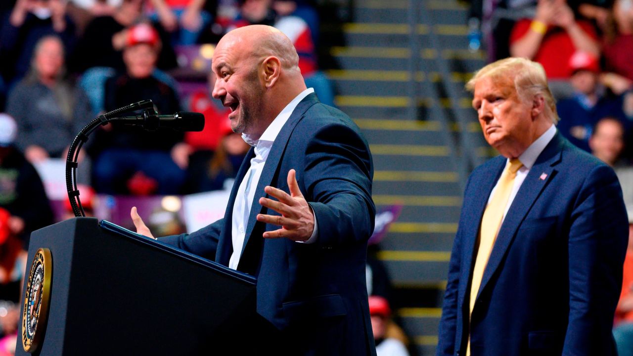 White speaks at President Trump's "Keep America Great" rally in Colorado Springs, Colorado.