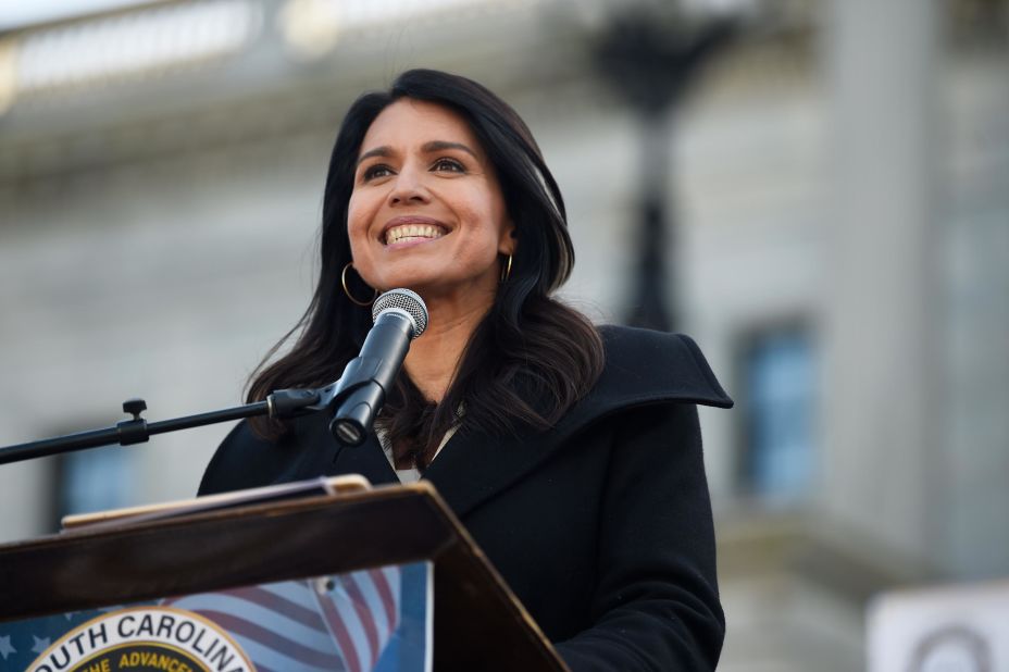 Gabbard attends a Martin Luther King Jr. rally in Columbia, South Carolina, in January 2020.