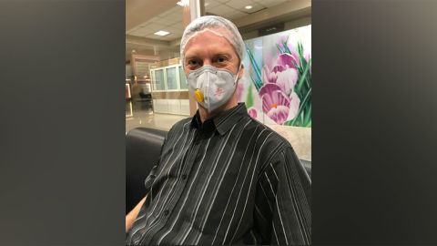 American citizen Michael White seen on March 19, 2020. White has been released from detention in Iran and is in the care of the Swiss Embassy. He still can't leave the country.