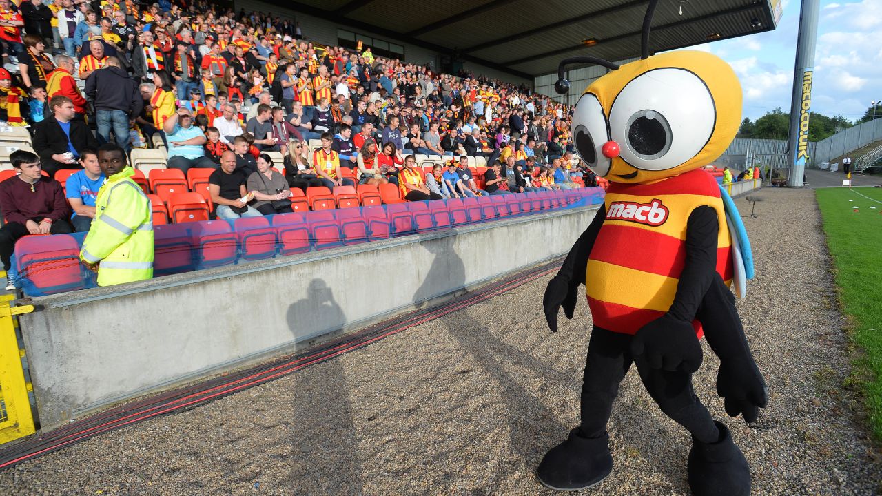 The Partick Thistle mascot Jaggy Macbee before the Scottish Premiership League match between Partick Thistle and Dundee United in 2013.
