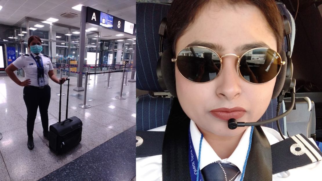 Airline pilot Tarana Saxena says she's taking many precautions to protect herself while on the job. 