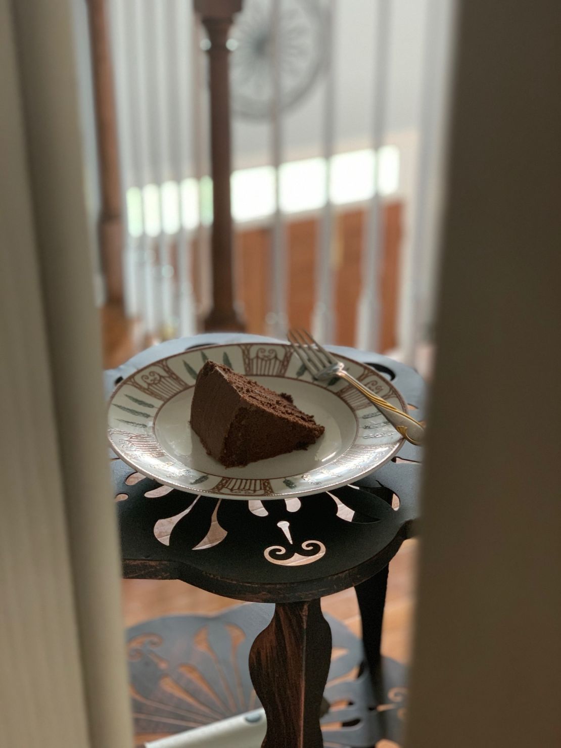 On his wife's birthday, a slice of cake was left for Savidge outside his self-imposed quarantine room.