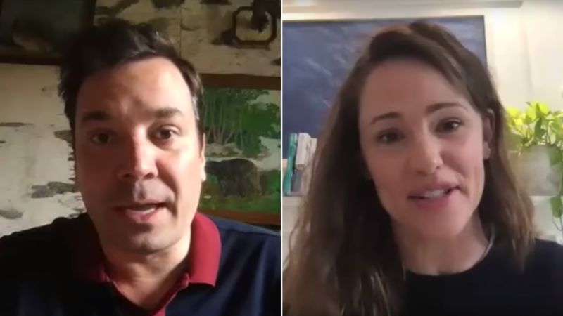 Jimmy Fallon gets hilariously interrupted by his daughter while interviewing Jennifer Garner