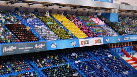 JMR construct stands for the marble fans to watch the Marble League and cheer on teams as part of the excitement of videos.