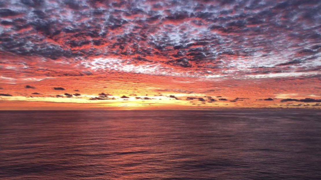 Jay captured this amazing shot of a mid-Pacific-ocean sunset.