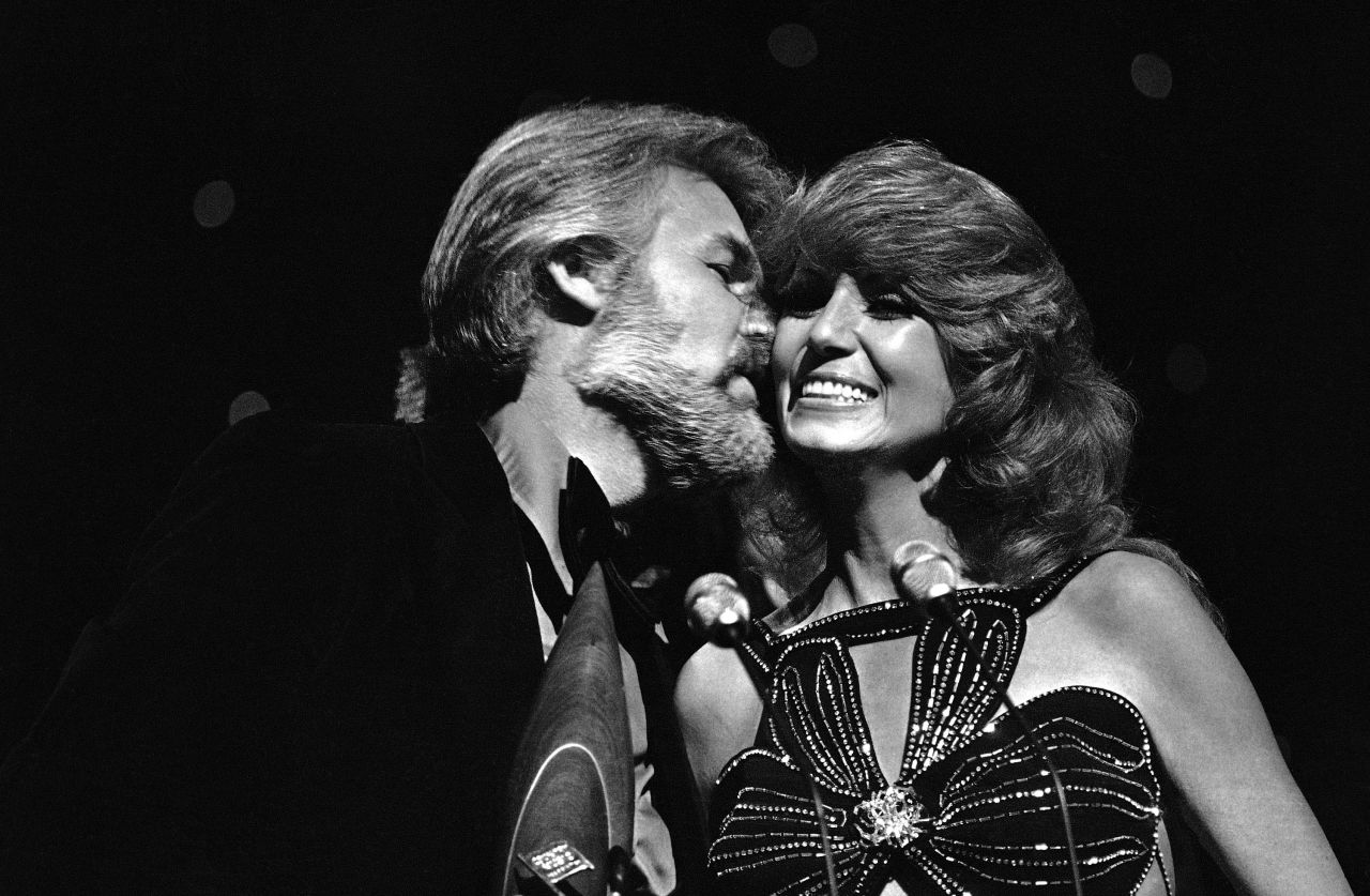 Rogers and Dottie West appear at the CMA Awards in Nashville in 1978.