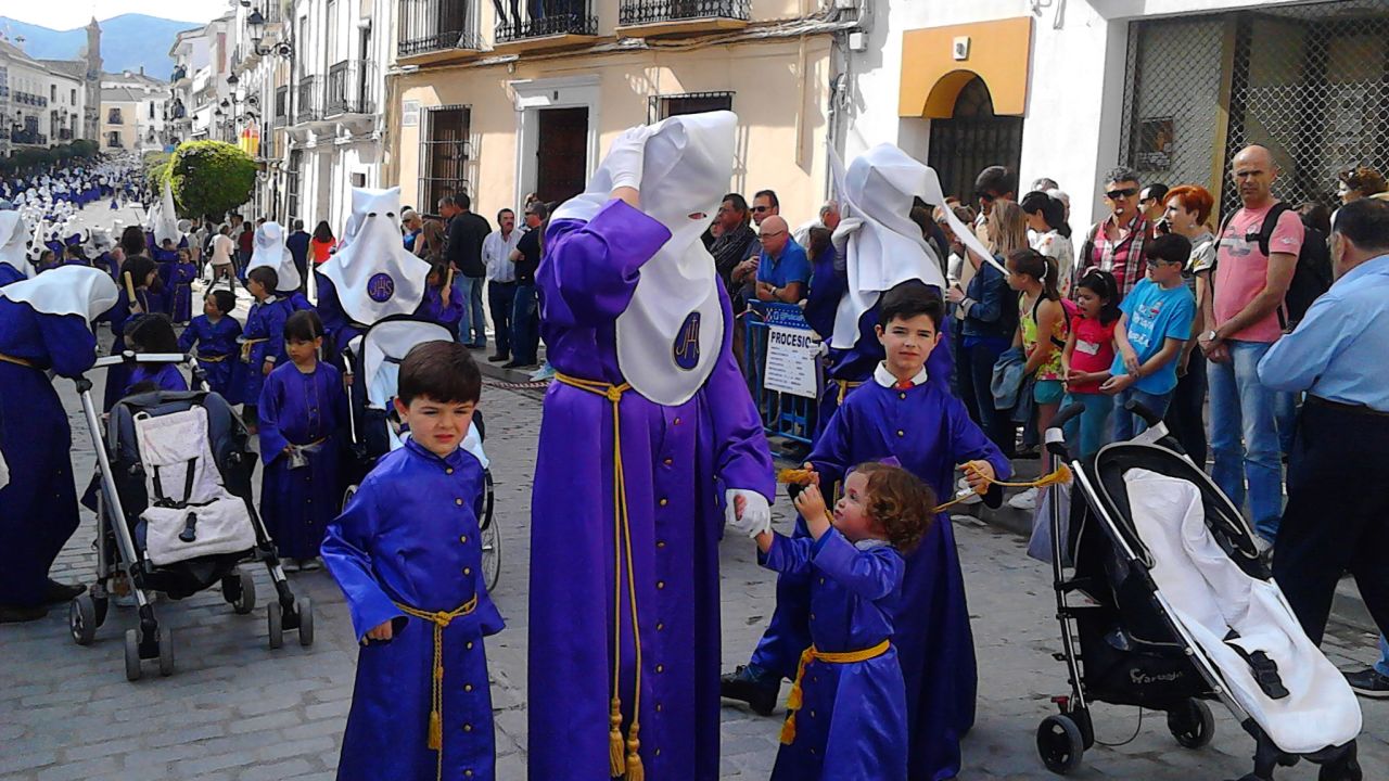 Easter week processions normally draw huge crowds.