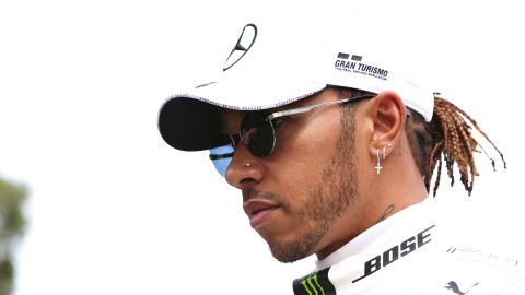 "I'm one of the only people of color there yet I stand alone," said Formula One world champion Lewis Hamilton.