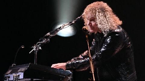 Keyboardist David Bryan of Bon Jovi performs during a stop of the band's This House is Not for Sale Tour at T-Mobile Arena on March 17, 2018 in Las Vegas, Nevada.