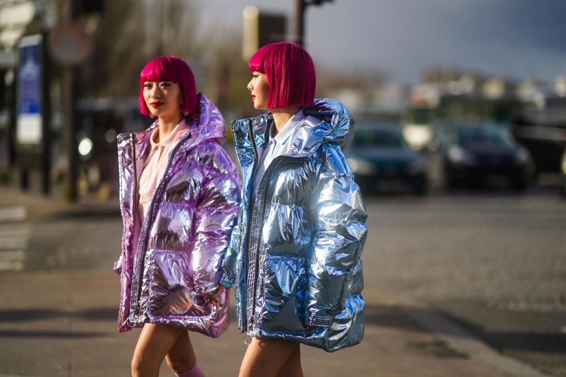 Japanese twins Ami and Aya -- "Amiya" --  during Paris Fashion Week,  March, 2020.