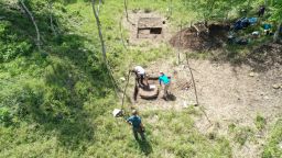 Archaeologists work to excavate the capital of the Sak Tz'i' kingdom on a cattle ranch in Mexico.