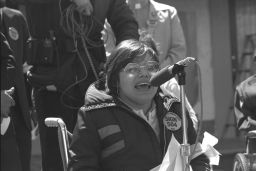 Judy Heumann speaks out for disability rights.