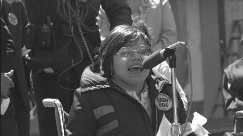 A rally for disabled rights in 'Crip Camp'