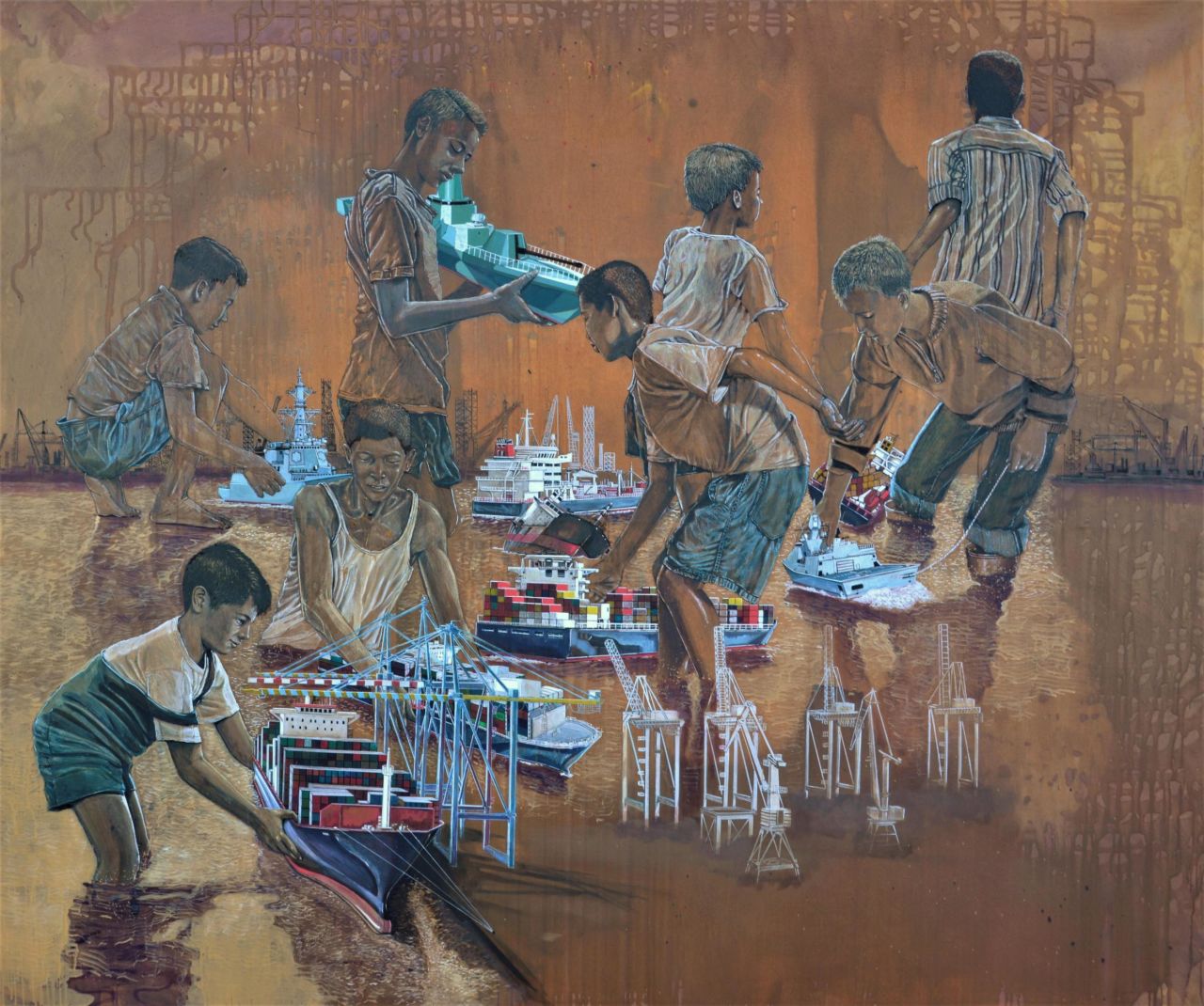 "Fair Trade II" from Moroccan artist Mariam Abouzid Souali. 