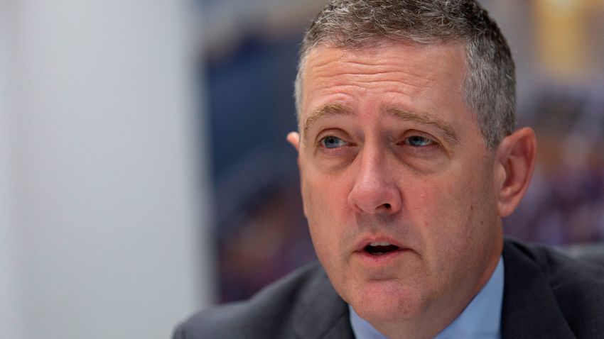 President and CEO of the Federal Reserve Bank of St. Louis James Bullard speaks during an interview with AFP in Washington, DC, on August 6, 2019. - The Federal Reserve has set US interest rates "in the right neighborhood," but will watch how the economy reacts to factors like the trade war, James Bullard, a key member of the central bank policy board, told AFP on Tuesday. However, Bullard, president of St Louis Federal Reserve Bank, said the Fed "can't realistically move monetary policy in a tit-for-tat trade war." Still, policymakers have "already done quite a bit" to help the economy and account for the uncertainty surrounding President Donald Trump's trade wars. (Photo by Alastair Pike/AFP/Getty Images)