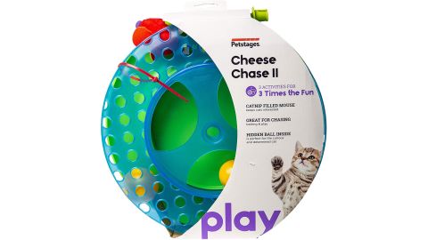 Petstages Cheese Chase Tracks Cat Toy 