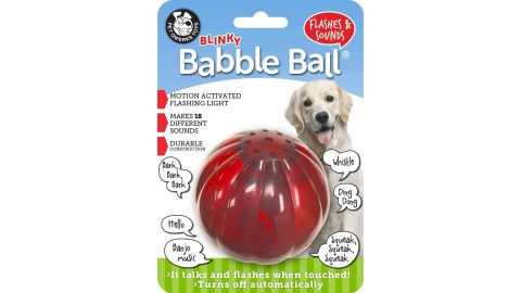 Pet Qwerks Blinky Babble Ball Interactive Dog Toy 