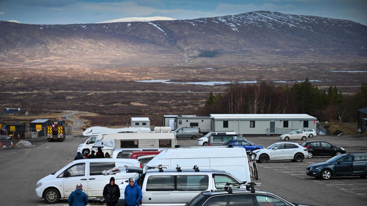 Camper vans have been parked up at Fort William this weekend.