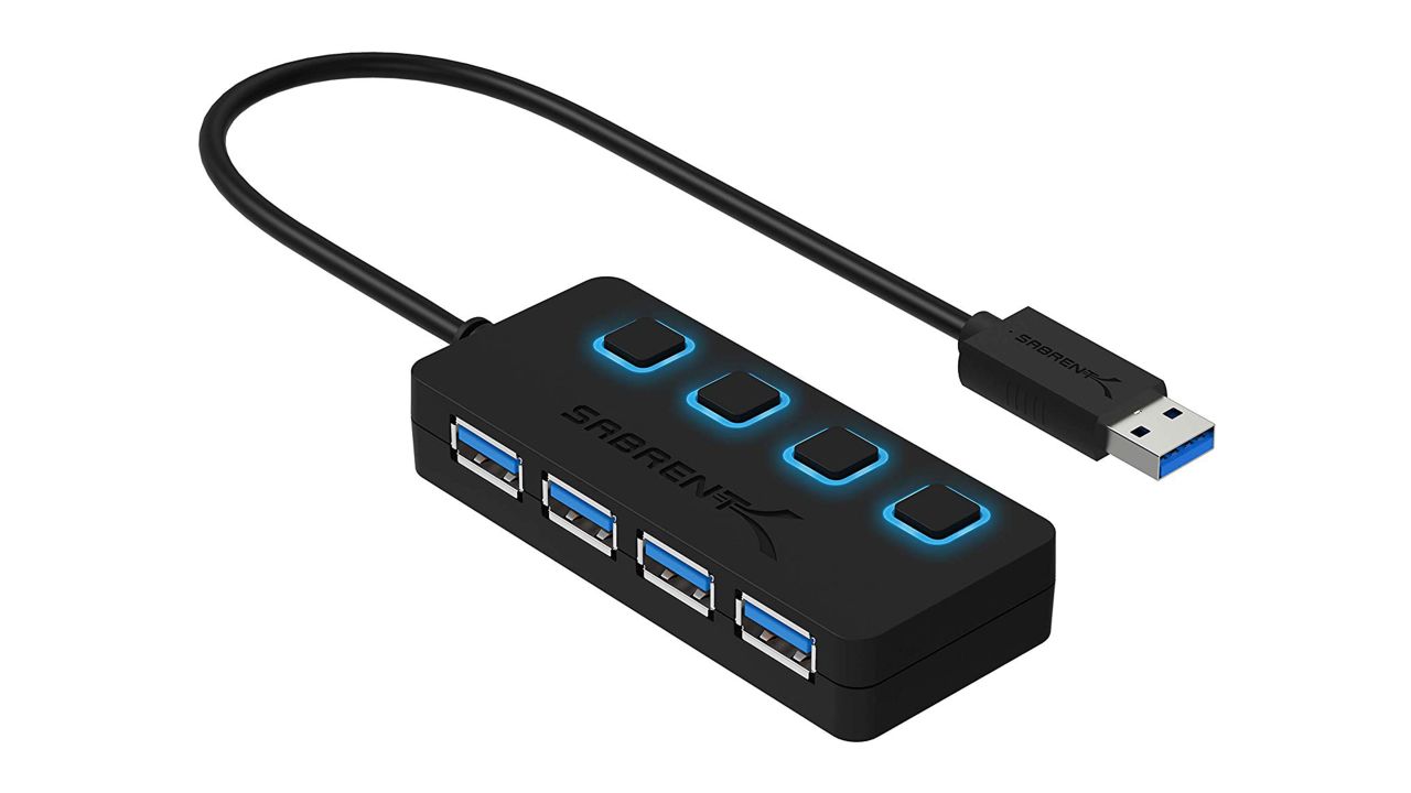 underscored Sabrent 4-Port USB 3.0 Hub