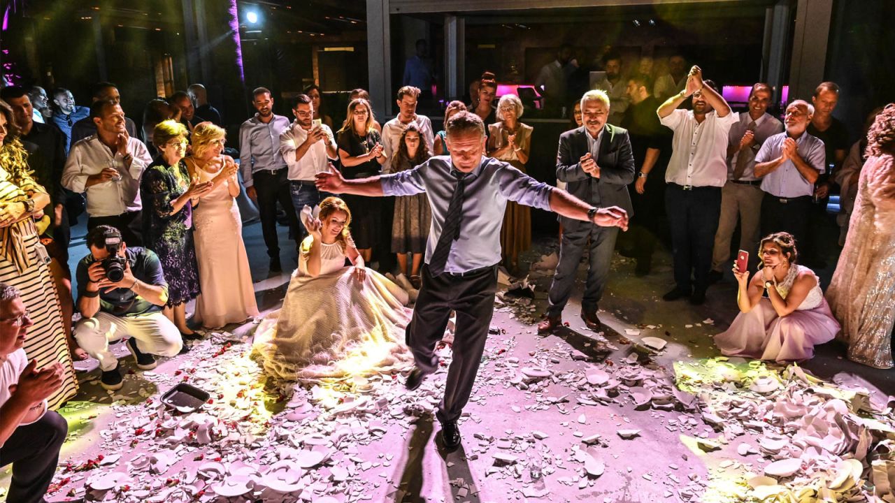 There's a wish for every occasion in Greece -- maybe not for clearing up after a wedding though.