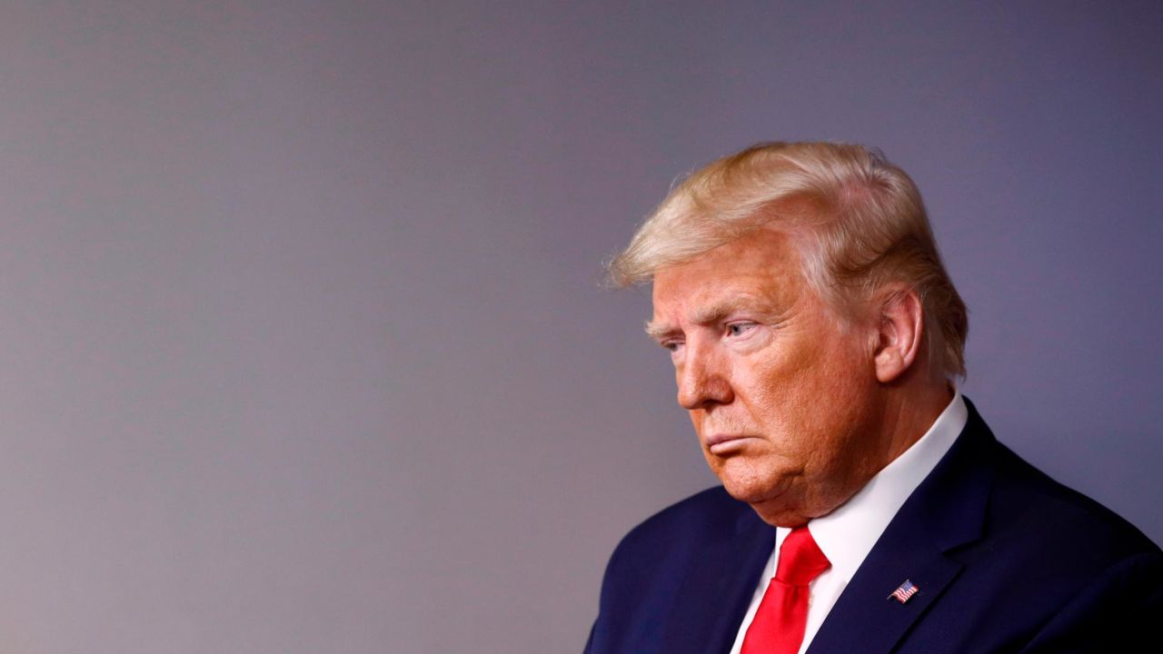 President Donald Trump attends a coronavirus task force briefing at the White House, Sunday, March 22, 2020, in Washington. (AP Photo/Patrick Semansky)