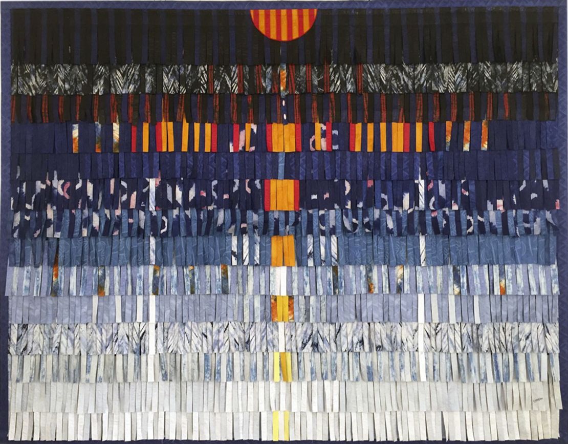 'Composition in Blue' (2016) by Abdoulaye Konaté
