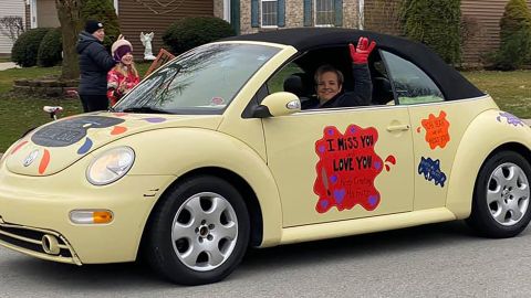 Lisa Fritz created positive messages for her students to read.