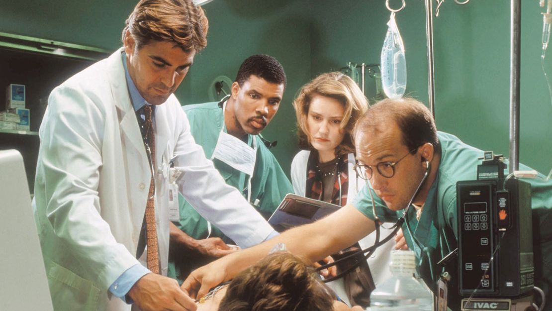 George Clooney, Eriq La Salle, Sherry Stringfield and Anthony Edwards in "ER." (NBC / Courtesy Everett Collection)