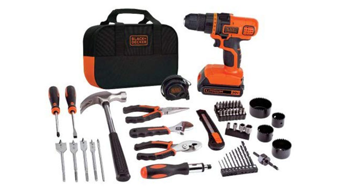 Black+Decker 20V MAX Drill & Home Tool Kit, 68-piece