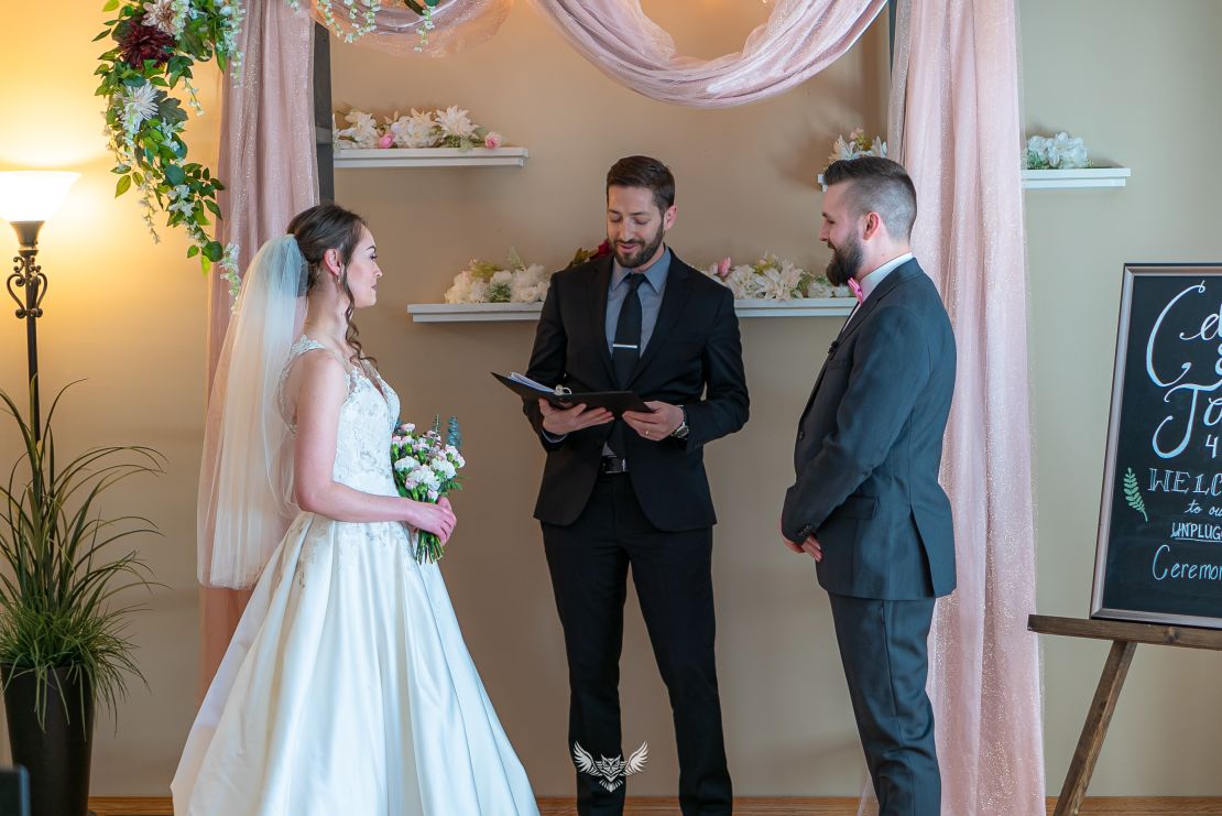 Canadian couple Celena Peters and Josh Whiteman had family and friends traveling from across Canada to attend their Alberta wedding. With some guests at high risk for Covid-19, the couple's pastor mentioned livestreaming as an option so guests could still join them.