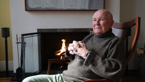 Playwright Terrence McNally sits for a portrait at his home on March 2, 2020, in New York.