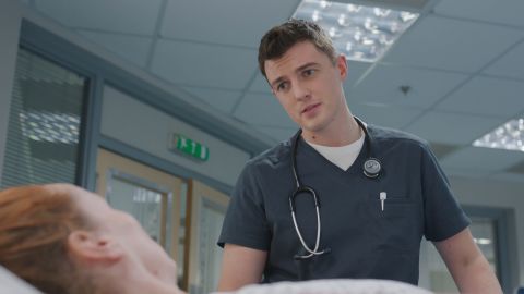 A still from the BBC medical drama "Casualty," which will donate supplies to local hospitals.