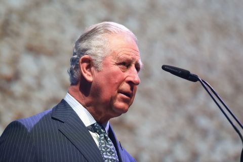Charles speaks at an event in London in March 2020. Later that month, it was announced that he <a href=