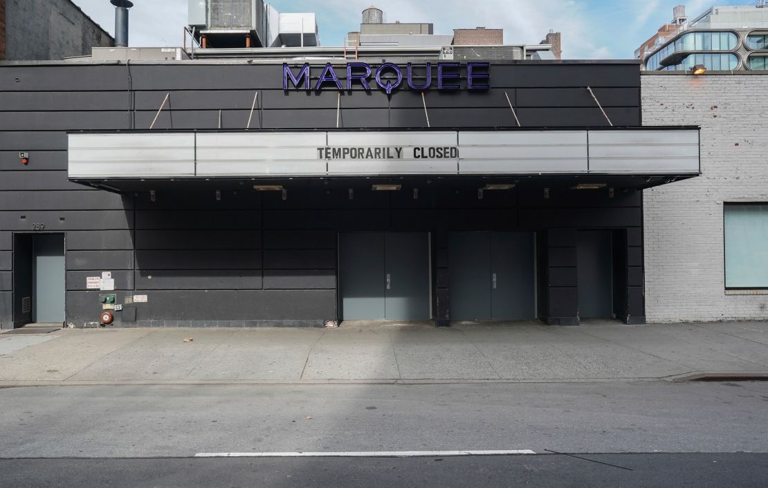 Marquee, a nightclub in Manhattan's Chelsea neighborhood, has temporarily closed as New Yorkers have been advised by the state and the city of New York to stay home and practice social distancing in reaction to the coronavirus epidemic. 