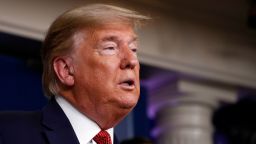 President Donald Trump speaks about the coronavirus in the James Brady Briefing Room, Wednesday, March 25, 2020, in Washington. (AP Photo/Alex Brandon)