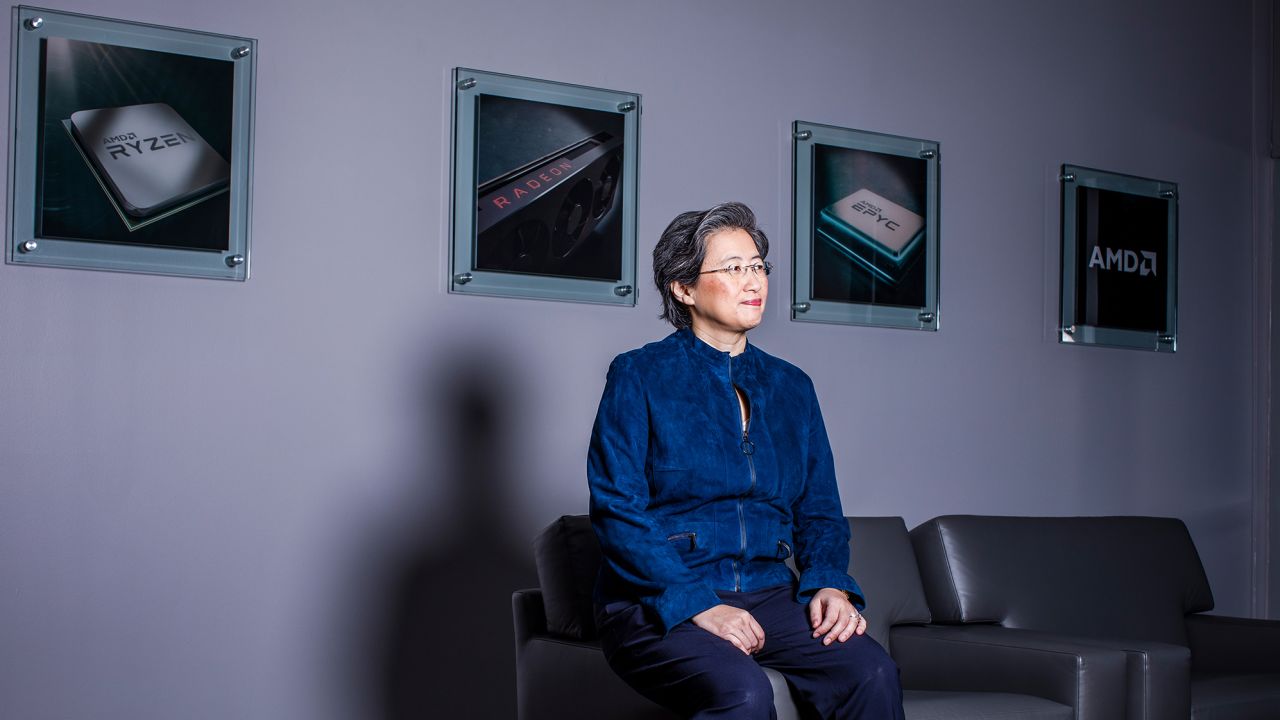 When Su became CEO of chip maker AMD, its stock was near an all-time low. Since then, it has gained more than 1,300% due to her turnaround strategy. (Drew Anthony Smith for CNN)