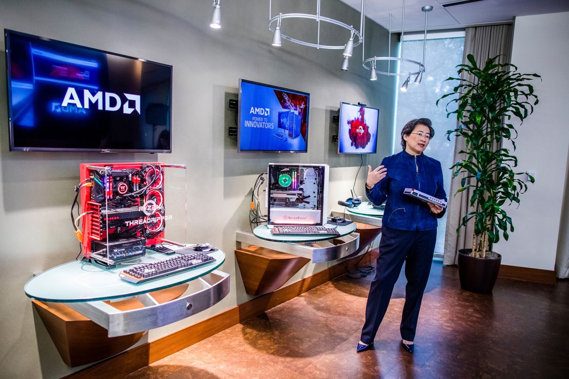 AMD's chips power cloud computing, data centers, artificial intelligence and gaming.
Those technologies are dominant in 2020. But Su had to lay the groundwork years earlier. (Drew Anthony Smith for CNN)