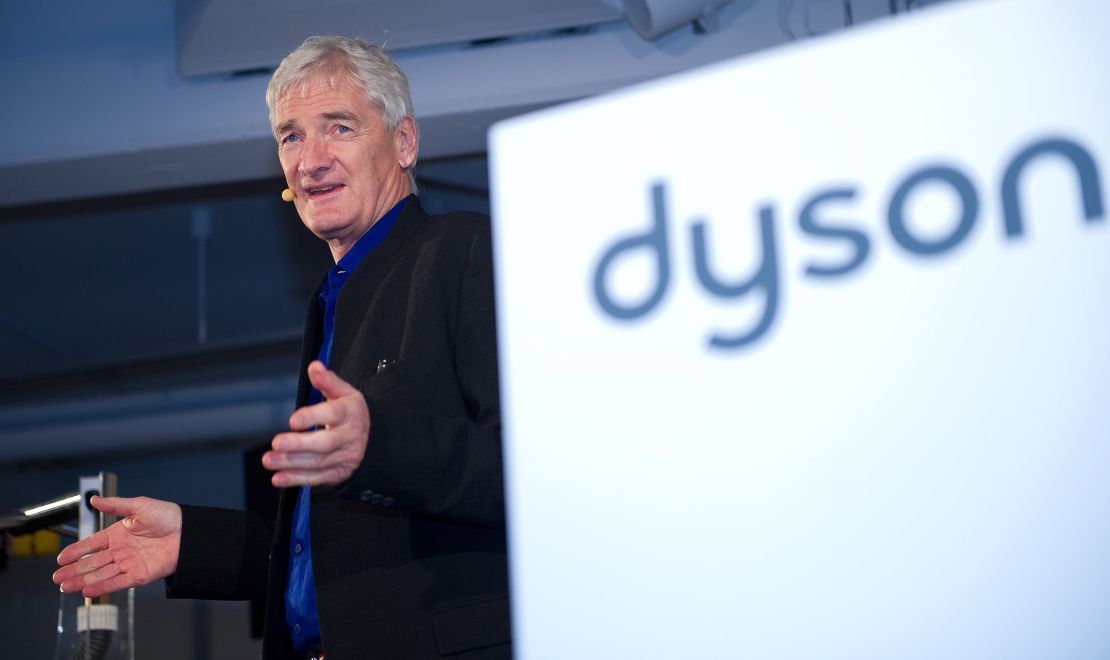 James Dyson unveils a new product in Germany.