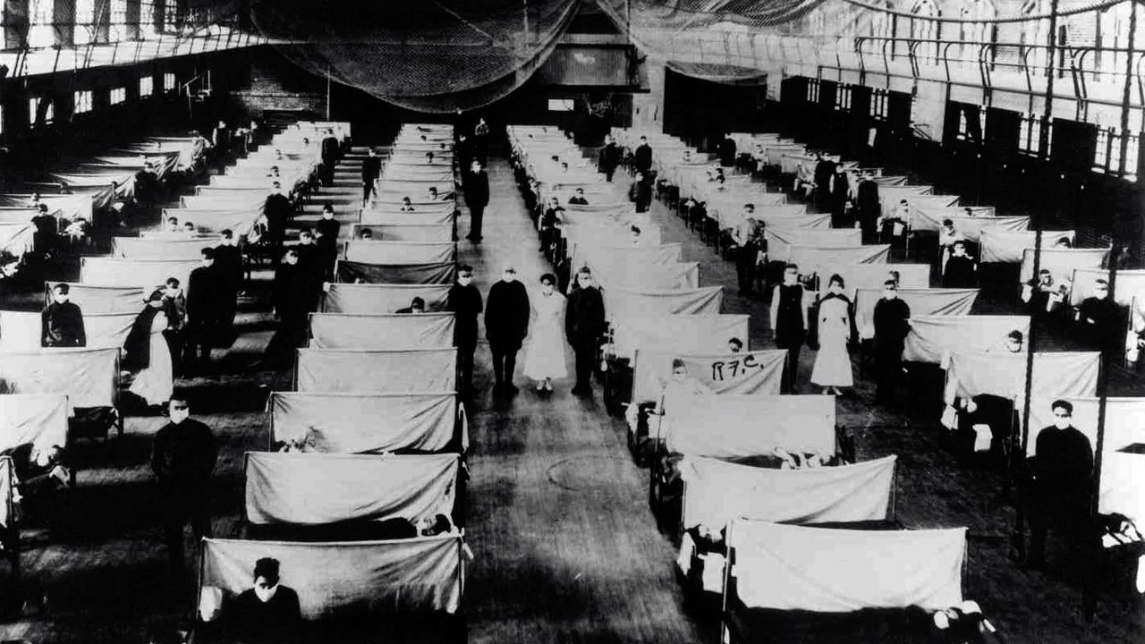 Warehouses were converted into shelters where patients infected with the H1N1 virus of 1918 could be quarantined. 