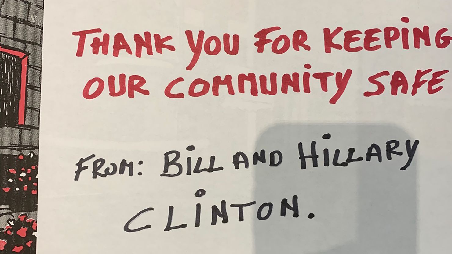 Former President Bill Clinton Stops By Newtown Pizza Shop